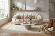 CANAPÉ PERLE - DOUDOU BEIGE/ VELOURS BEIGE