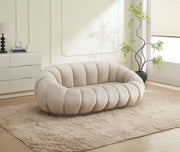 CANAPÉ PERLE - DOUDOU BEIGE/ VELOURS BEIGE