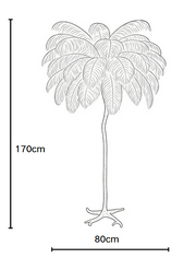 Lampadaire VELONA Design Plumes d'Autruche