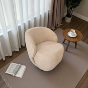 Fauteuil Pivotant ELSA – Velours Peau de Pêche & Design Enveloppant