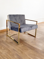 Fauteuil KENY Gris Doré