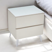 Chevet Lydia Bois Mat – Pied Chrome