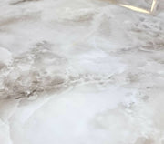 Meuble TV VERSUS Design Double Plateau Marbre & Or