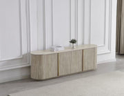 Meuble TV CALYPSO Design Full Travertin & Céramique