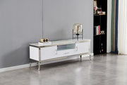 Meuble TV BAROQUE avec Plateau Marbre
