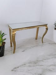 Console Baroque Marbre – Élégance Luxe & Finitions Métalliques Haut de Gamme