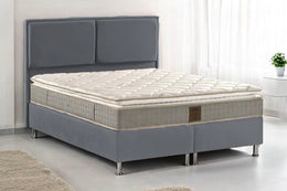 Lit Coffre Londres 160 x 200 Taupe/Gris – Élégance, Confort et Rangement Intelligent