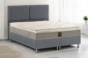 Lit Coffre Londres 160 x 200 Taupe/Gris – Élégance, Confort et Rangement Intelligent