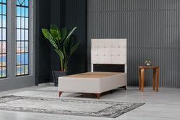 Lit Coffre 1 Place Cuba en Velours