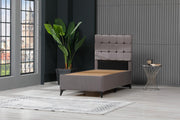 Lit Coffre 1 Place Cuba en Velours
