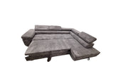 Canapé convertible TOULOUSE Velours Cotelé - BEIGE/GRIS