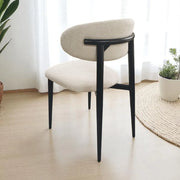 Chaise Bohême tissu chenille