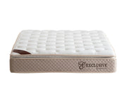 Matelas EXCLUSIVE 32 cm avec surmatelas Intégré - BEIGE/GRIS/FULL BLACK - Ressort ensachés