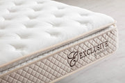 Matelas EXCLUSIVE 32 cm avec surmatelas Intégré - BEIGE/GRIS/FULL BLACK - Ressort ensachés