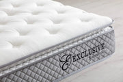 Matelas EXCLUSIVE 32 cm avec surmatelas Intégré - BEIGE/GRIS/FULL BLACK - Ressort ensachés
