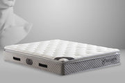Matelas EXCLUSIVE 32 cm avec surmatelas Intégré - BEIGE/GRIS/FULL BLACK - Ressort ensachés
