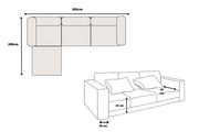 Canapé Modulable ELEGANCE Chenille Blanc cassé - 3+1/4+1 Pouf