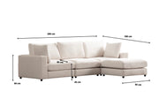 Canapé JULIA Modulable Chenille 3+1/4+1 Pouf