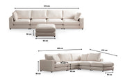 Canapé JULIA Modulable Chenille 3+1/4+1 Pouf