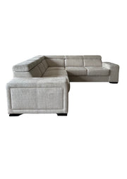 Canapé KAROLA Convertible Tissu Marbella - BEIGE/GRIS
