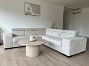 Canapé KAROLA Convertible Tissu Marbella - BEIGE/GRIS