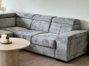 Canapé KAROLA Convertible Tissu Marbella - BEIGE/GRIS