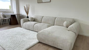Canapé CLOUD Tissu Marbella - BEIGE/GRIS/ÉCRU