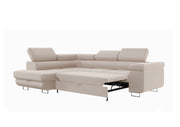 Canapé D'angle Convertible TONY - BEIGE/GRIS