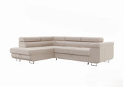 Canapé D'angle Convertible TONY - BEIGE/GRIS